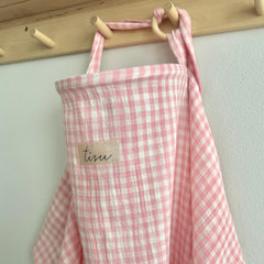 TISU nursing cover with breathable-muslin-fabric for cool feeding comfort.