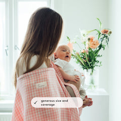 TISU nursing cover as multi-use stroller-car-seat cover during outings.