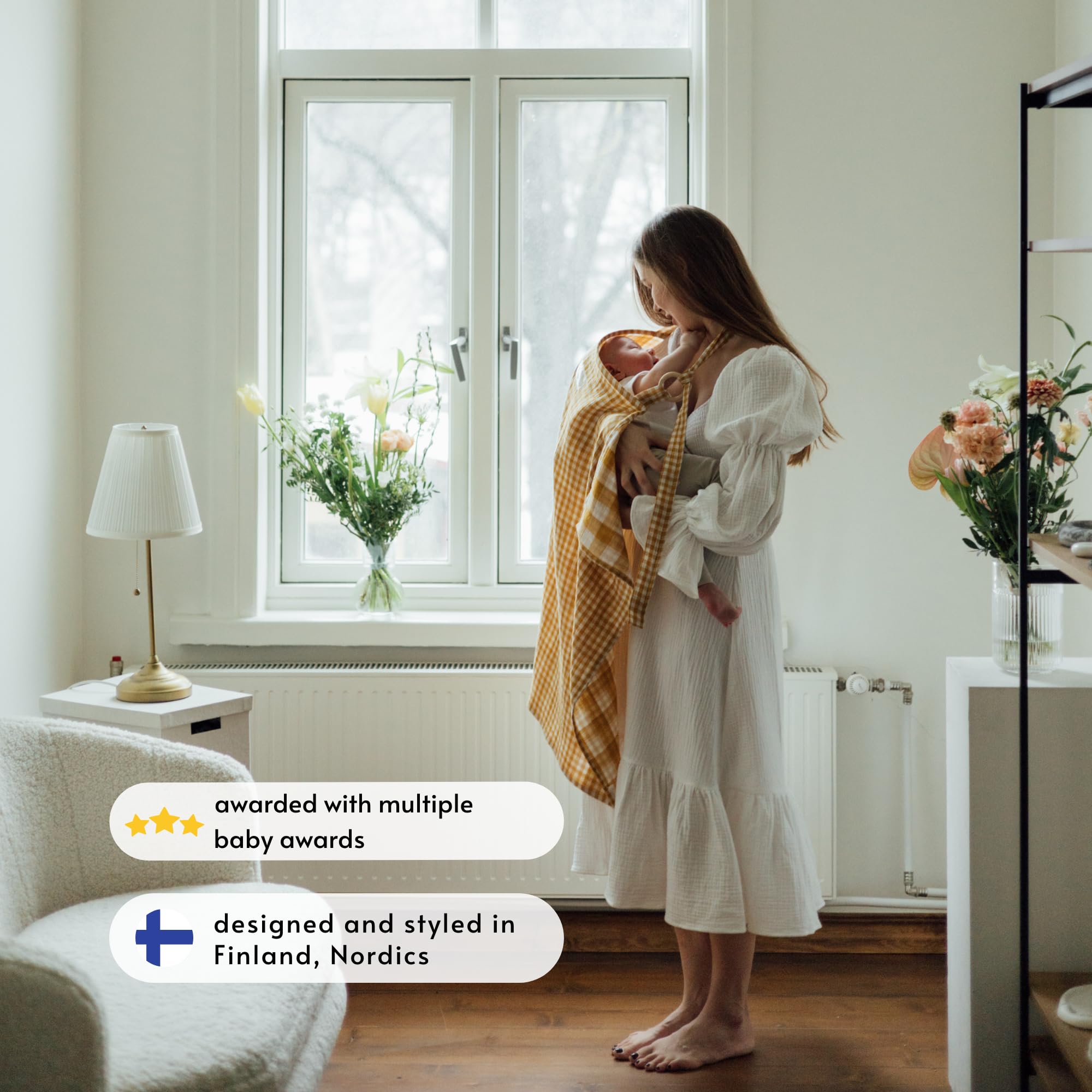 TISU nursing cover baby privacy scene shows discreet feeding in public