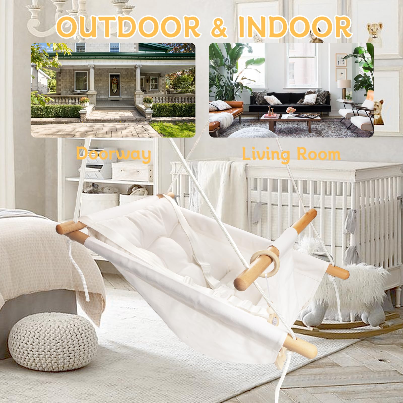 Tislly baby swing compact storage bag shows easy portability for trips