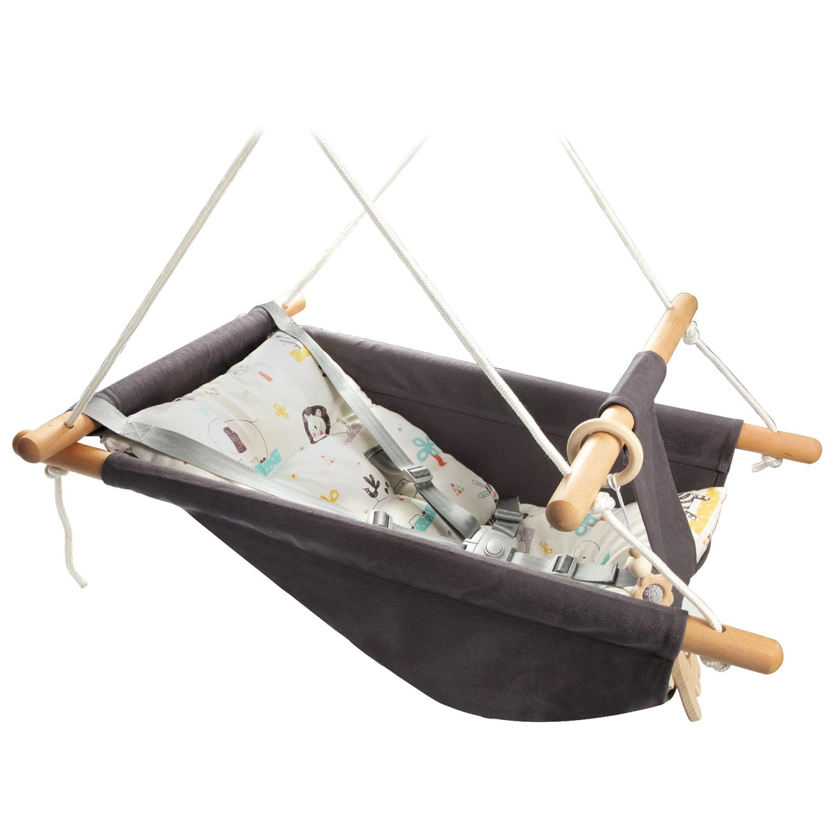 Tislly baby swing indoor-outdoor-use demonstrates versatile comfort for infants and toddlers