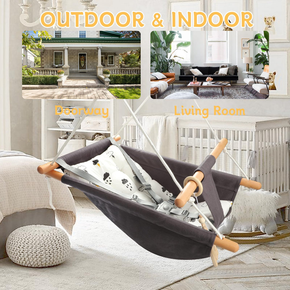 Tislly swing includes portable storage bag for travel and storage
