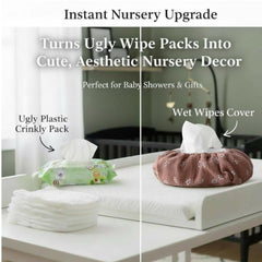 TISU wipes cover elastic-edge shows quick installation for daily diaper changes