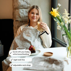 Beige Daisy TISU cover drapes softly over shoulders