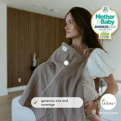 TISU lightweight muslin cover stays breathable while remaining opaque