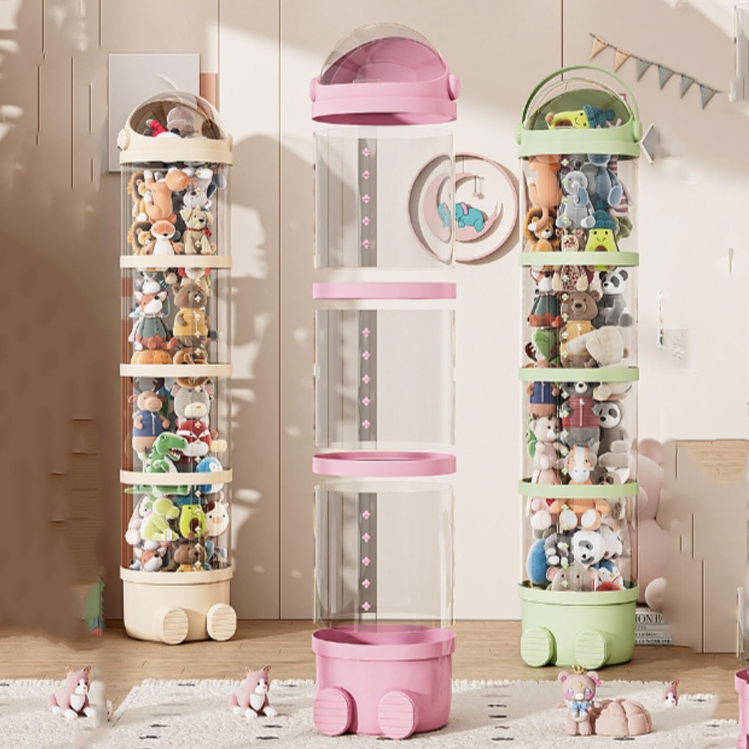 TISWEET multifunctional tube can display dolls or dried flowers