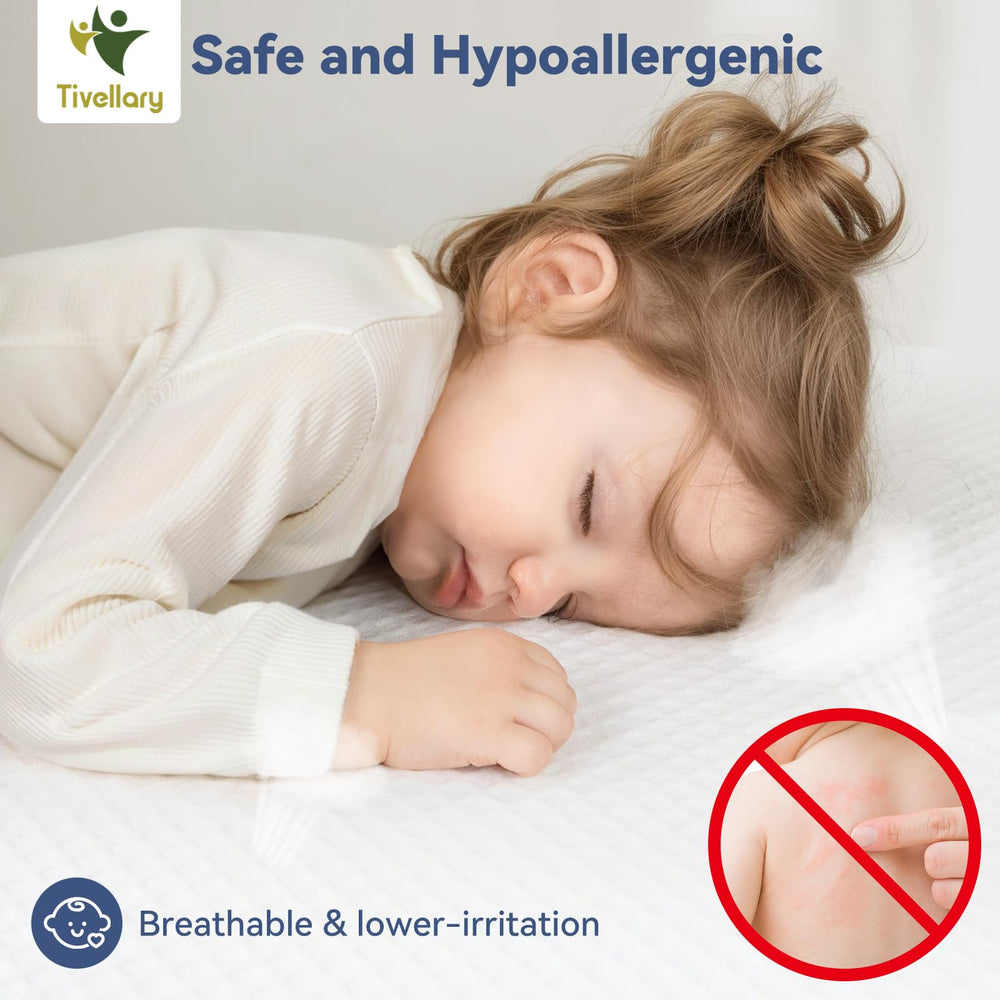 Tivellary dual-sided crib mattress breathable cover promotes airflow for cooler nights.