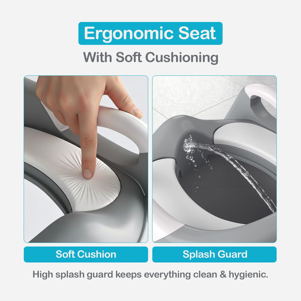 TIVONEL 5-height adjustable seat enhances fit for different toilets.