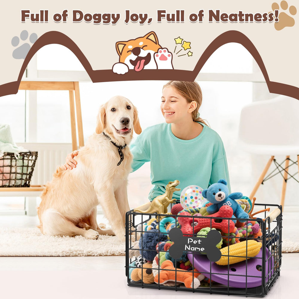 Tivray dog toy basket bottom-detail shows sturdy load-bearing design.