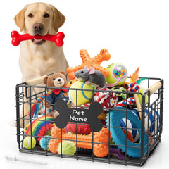 Tivray dog toy basket full-size storage keeps toys organized and clutter-free.