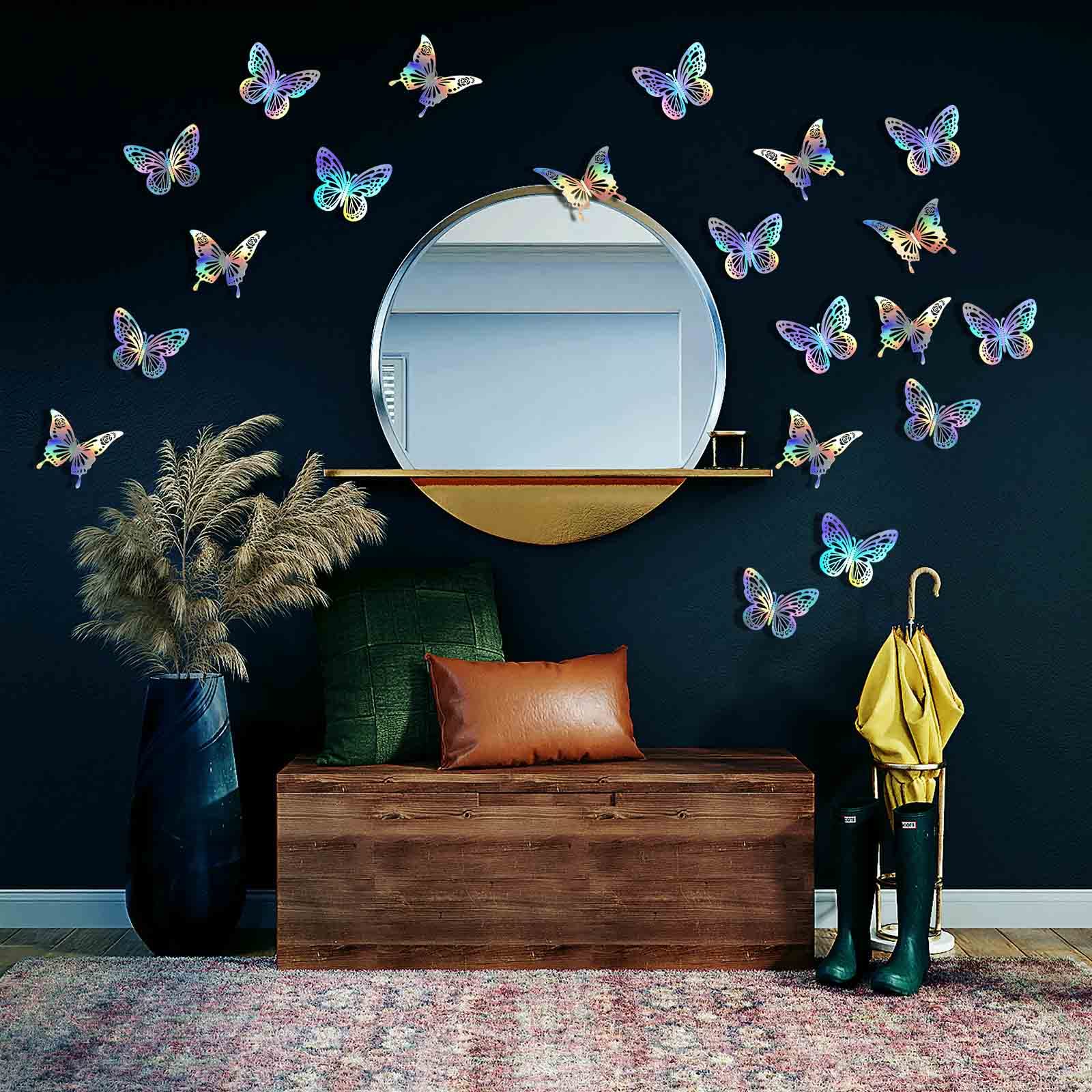 Tixiquns butterfly wall decor style2 large provides bold iridescent flair for celebrations.
