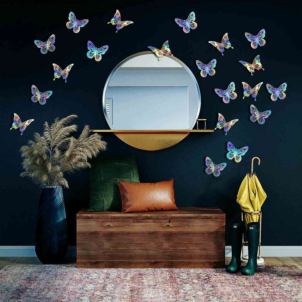 Tixiquns butterfly wall decor style2 large provides bold iridescent flair for celebrations.