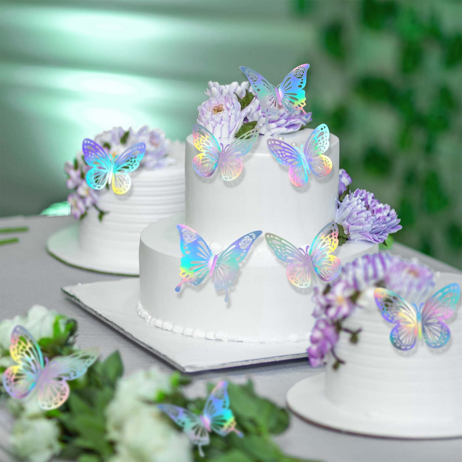 Tixiquns butterfly wall decor style2 small offers compact 3D decoration for cake toppers.