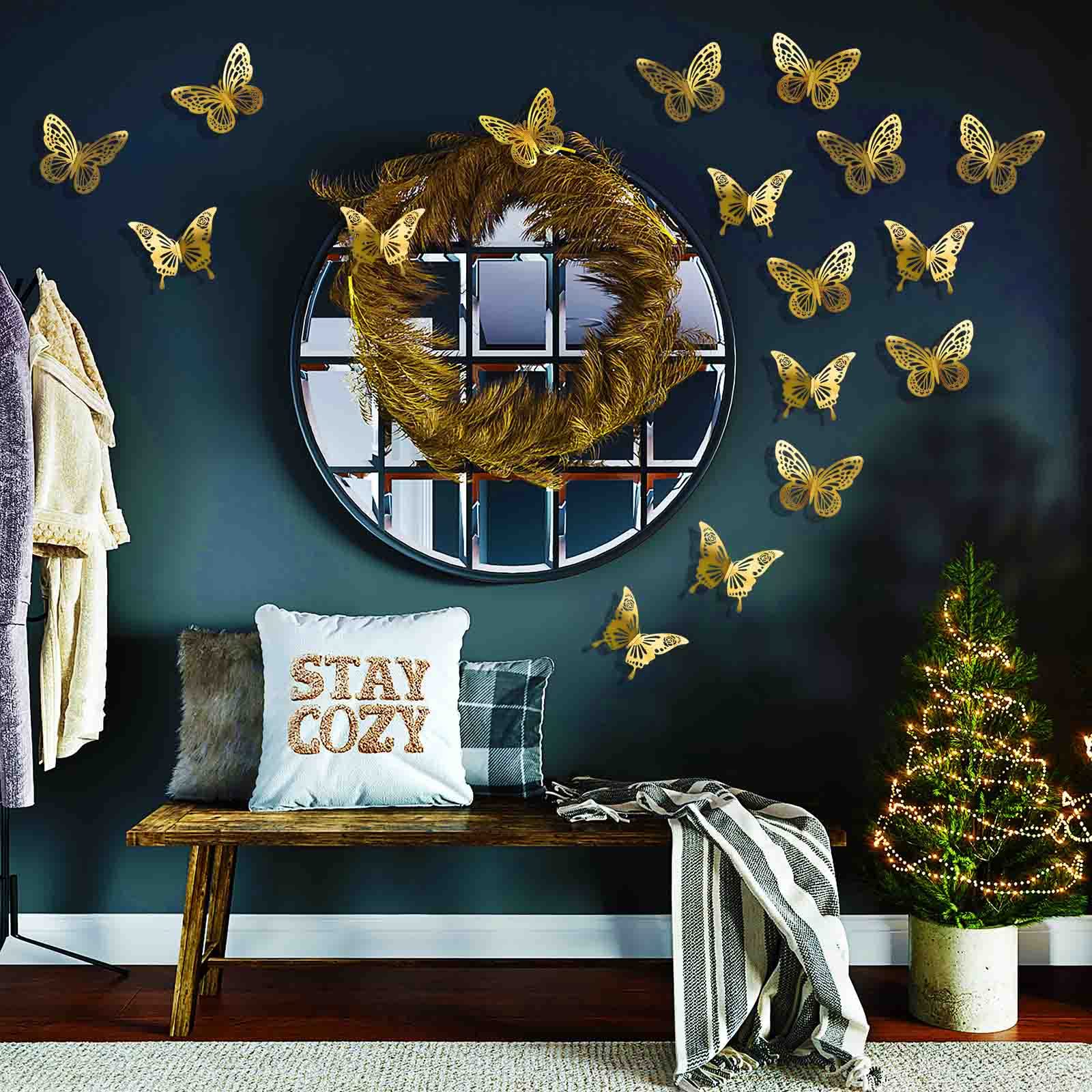 Tixiquns Gold Butterflies cake-decor adds festive flair to desserts.
