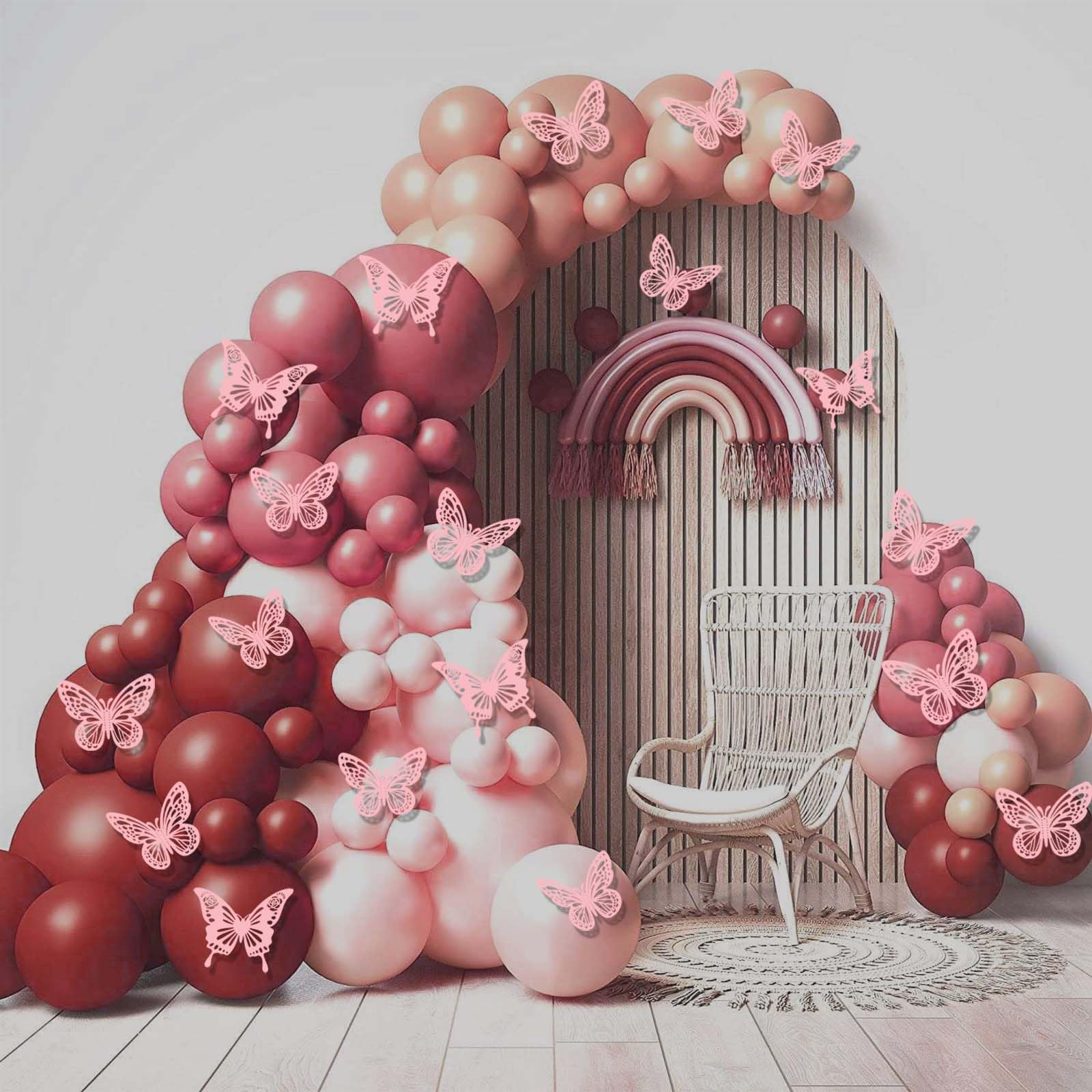 Tixiquns pink butterfly decor ideal for cake toppers, cupcakes, and festive bouquets.