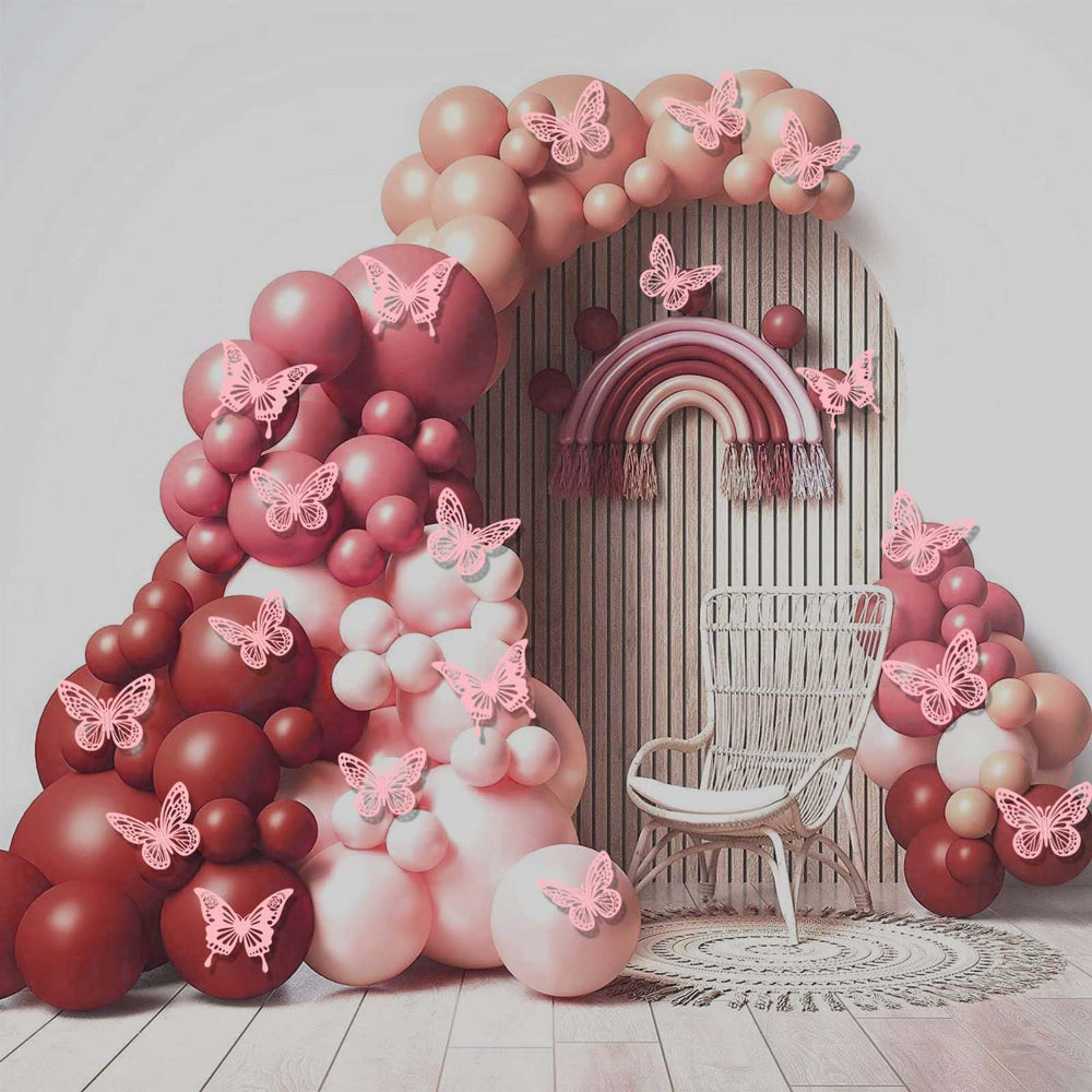 Tixiquns pink butterfly decor ideal for cake toppers, cupcakes, and festive bouquets.