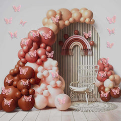 Tixiquns pink butterfly wall sticker small creates a subtle nursery accent