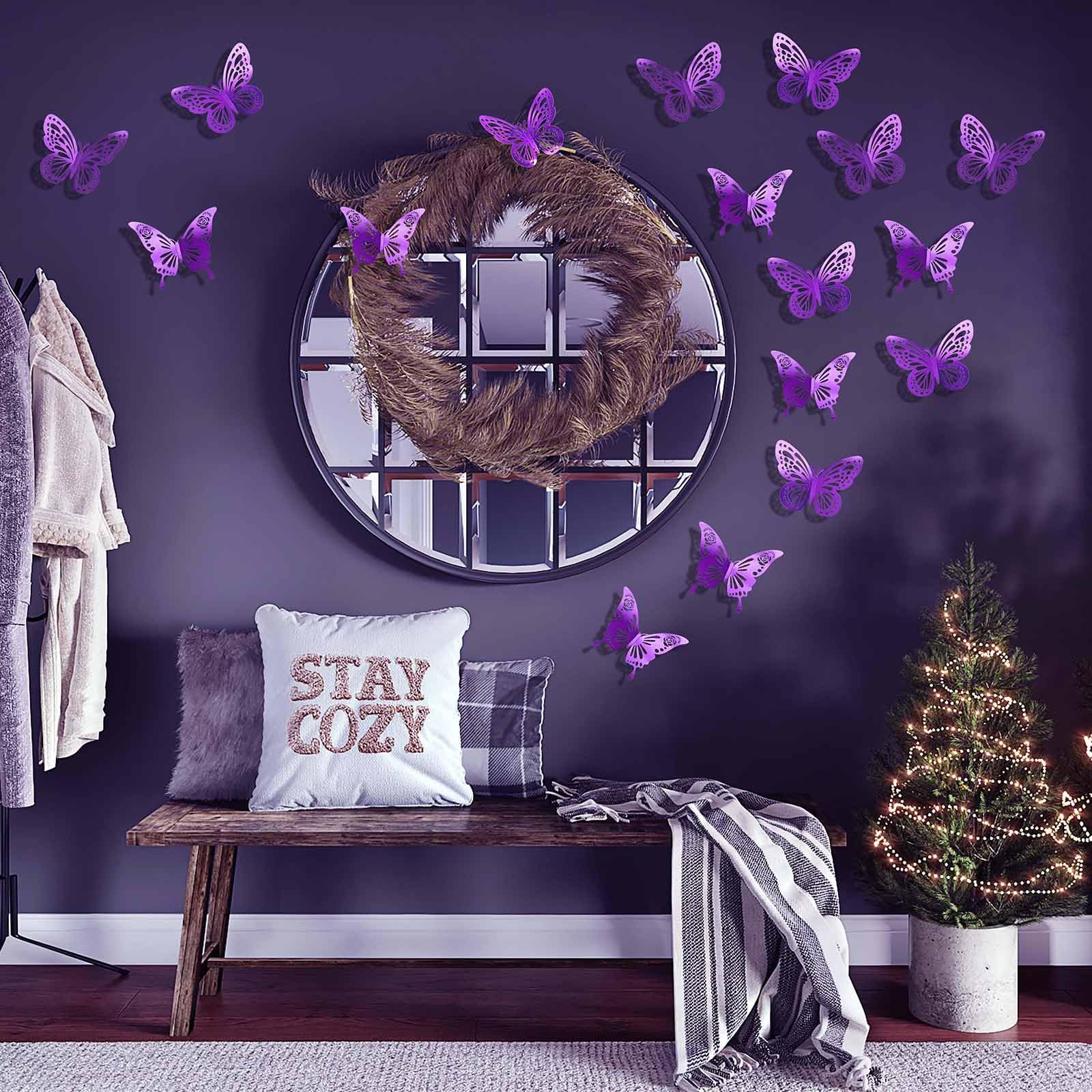 Tixiquns patterned 3D butterfly sticker, large size enhances bouquet decorations.