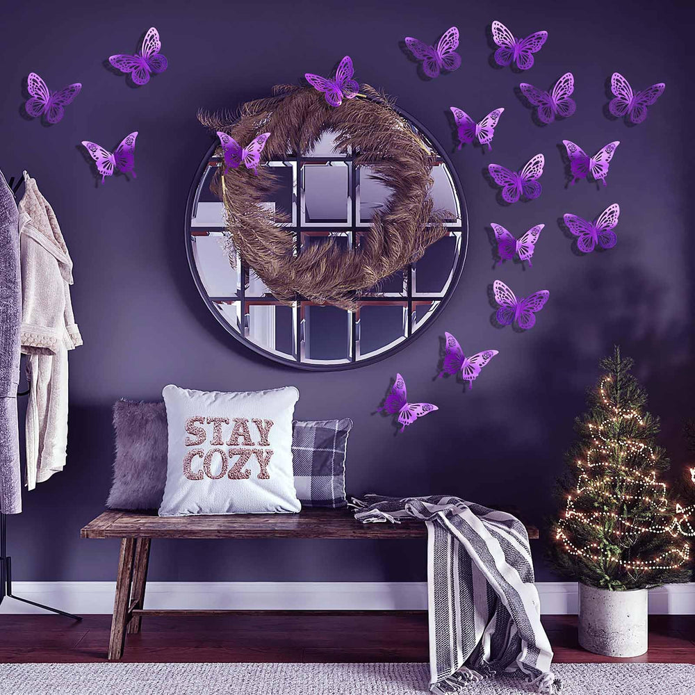 Tixiquns patterned 3D butterfly sticker, large size enhances bouquet decorations.