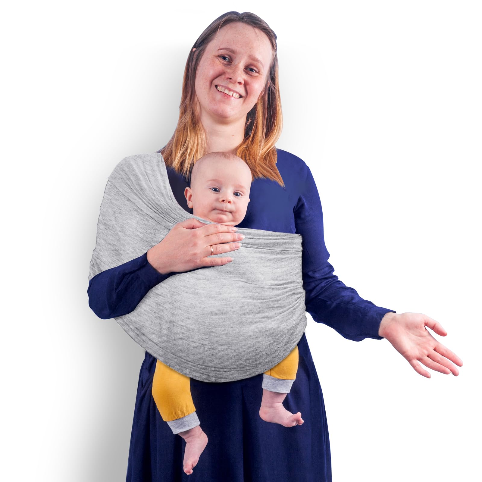 TKKOK Baby Wrap Carrier soft fabric closeup for plush comfort and flexibility.