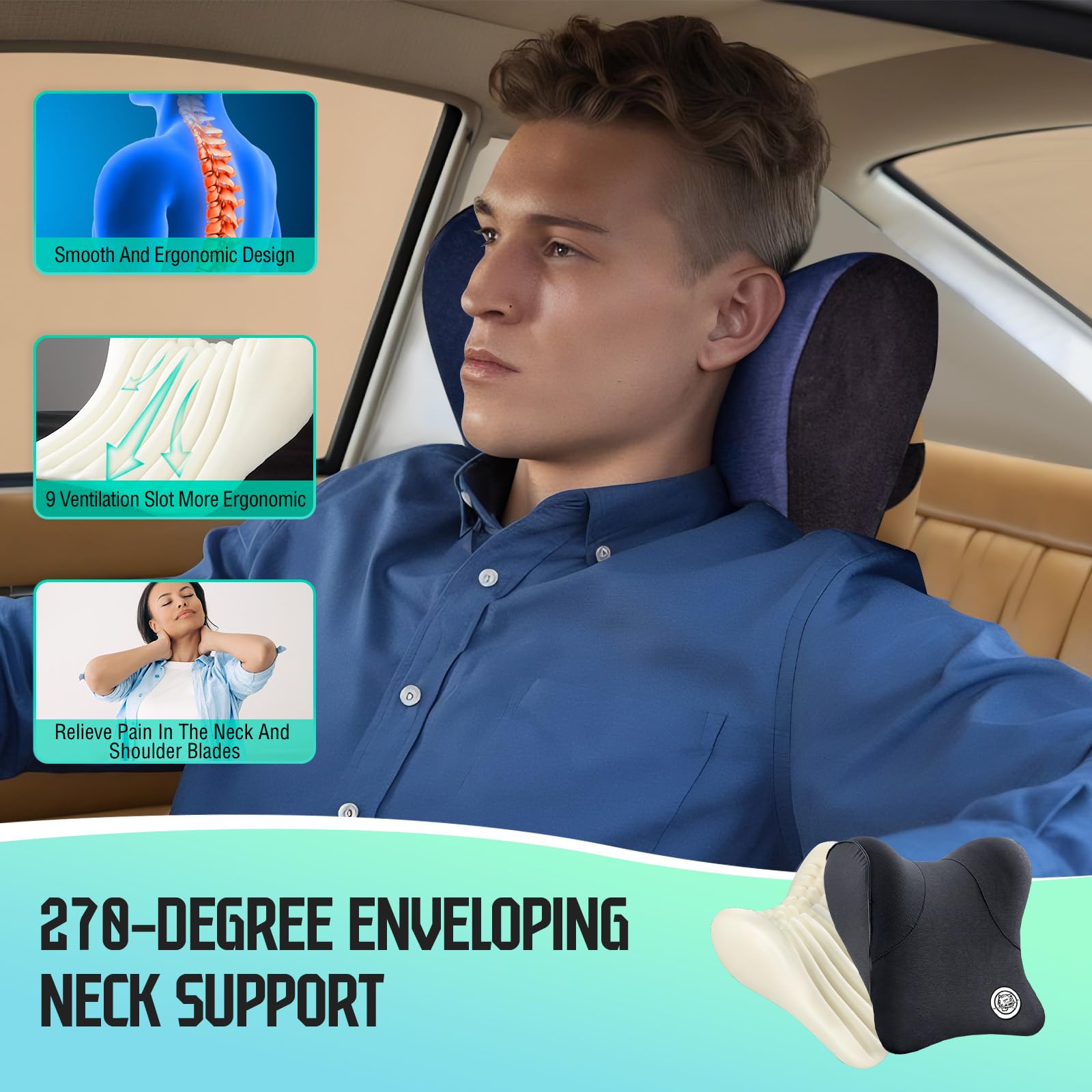 TKLoop memory-foam detail shows premium 55D foam for quick rebound