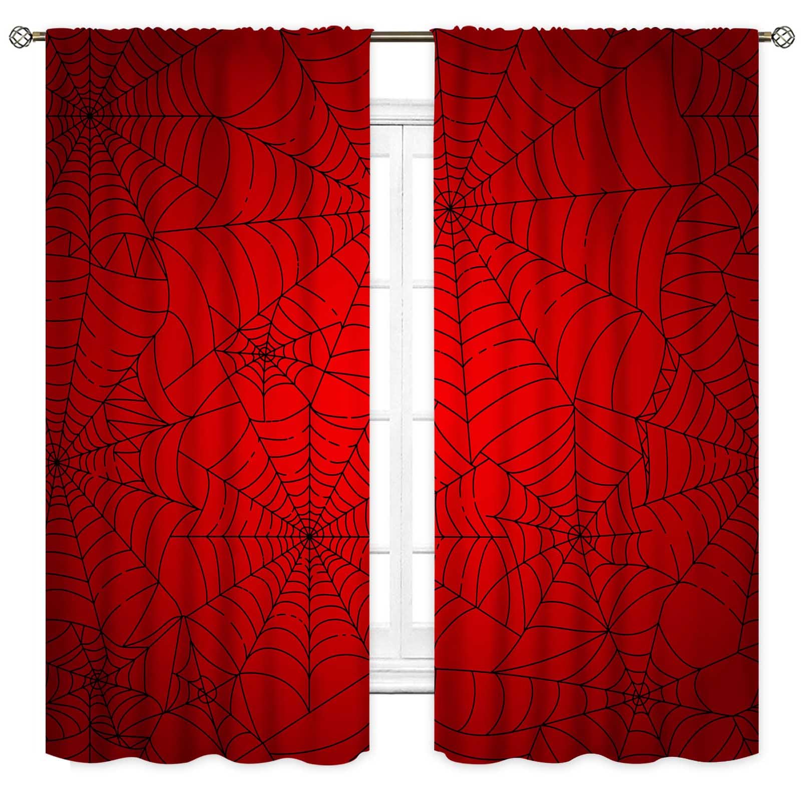 TKUYO spider curtains add color and privacy to the kids room design.