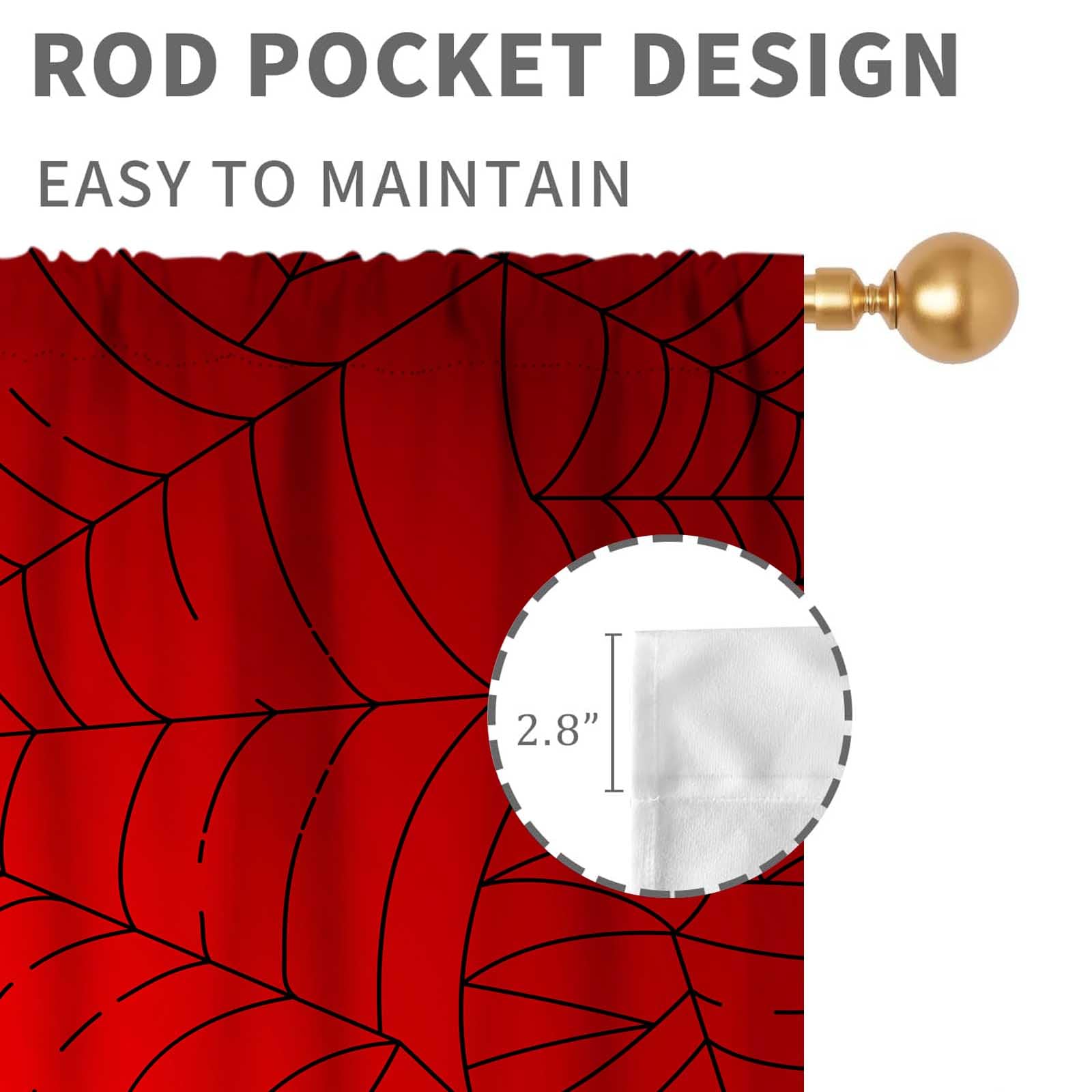 TKUYO blackout spider curtains help reduce glare while protecting privacy.