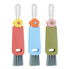 TKYPZY 3-in-1 cup lid brush green close-up for quick bottle cleanup