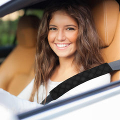TKYZMS car seat belt padding side view shows soft fabric and snug fit