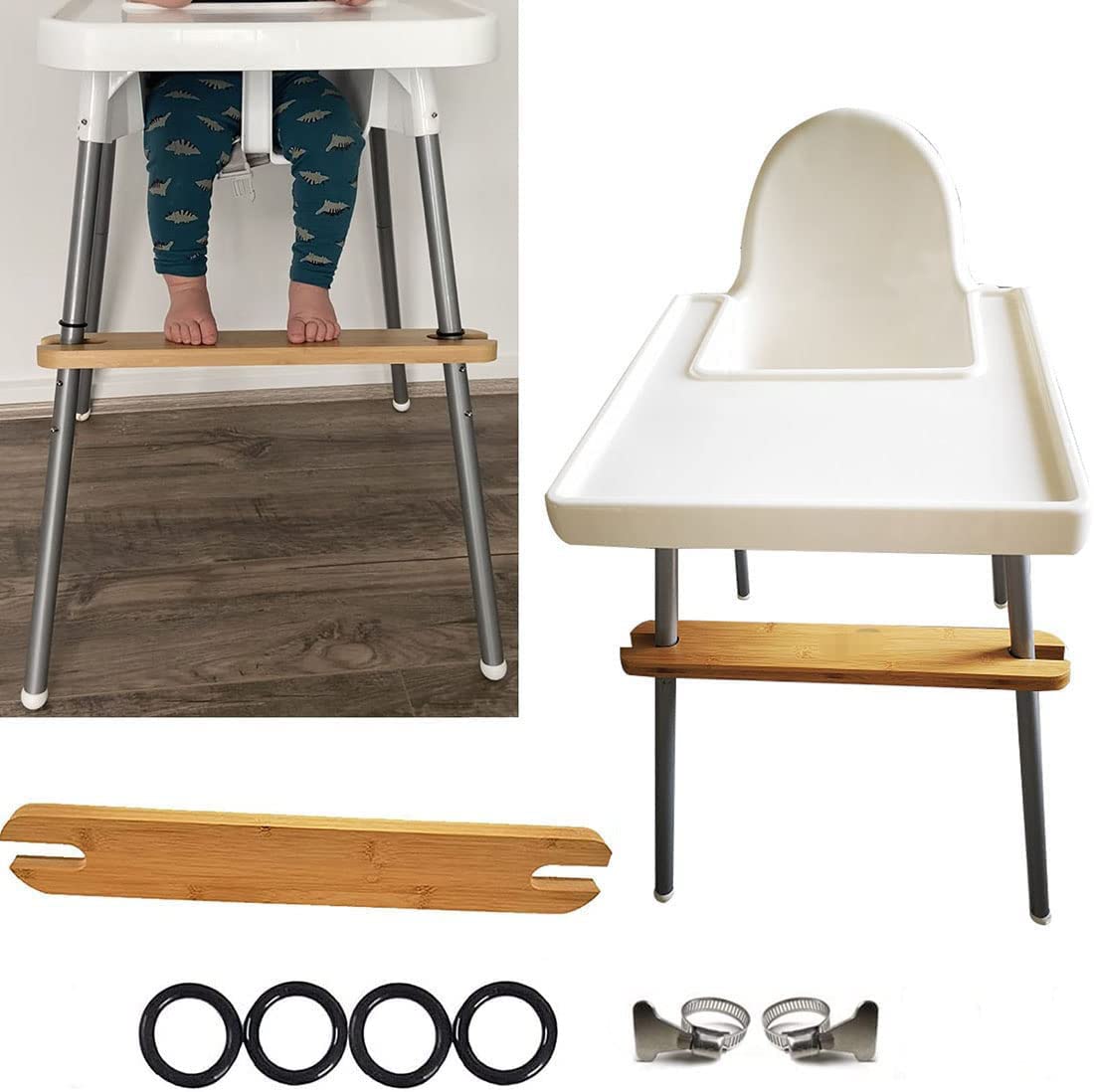 TLBB footrest with adjustable height supports growing toddlers for comfortable leg positioning.