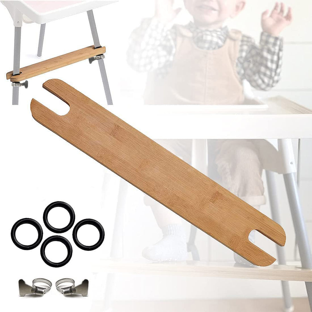 TLBB high chair footrest beside IKEA Antilop showing compatibility for stable feeding.