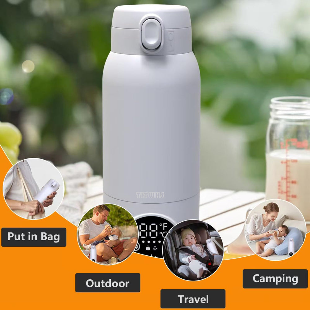 TLTWHS bottle warmer compact-design fits small spaces in kitchen, car, or bag
