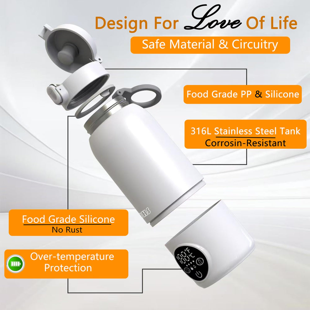 TLTWHS bottle warmer inside tank highlights stainless steel core for safe, consistent heating