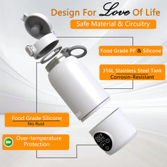 TLTWHS bottle warmer inside tank highlights stainless steel core for safe, consistent heating