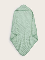 TMIELYBS Muslin Hooded Baby Towels close-up of 6-layer cotton texture for ultra-soft absorbency