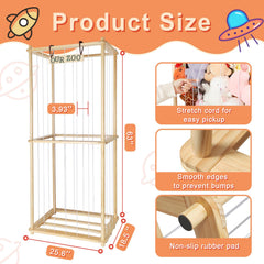 TNAMASUN large capacity plush-toys storage demonstrates space to tidy over 150 plushies