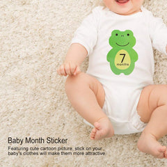 Tnfeeon gender-neutral baby stickers help document first-year milestones with adorable creatures.