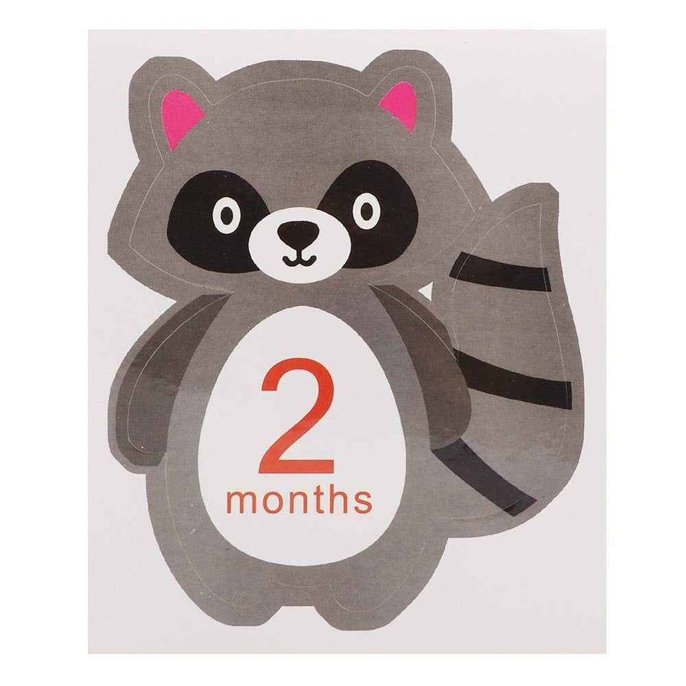 Tnfeeon 12-piece animal stickers capture each month with playful characters.