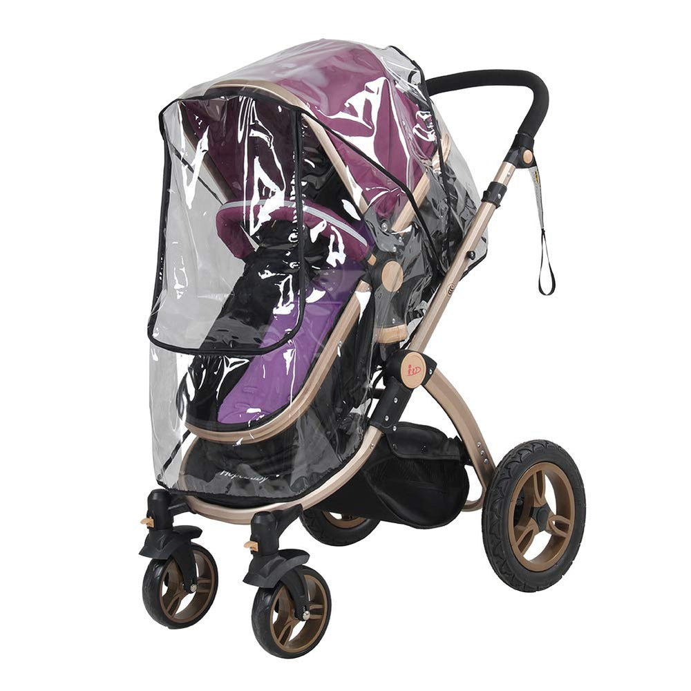 Tnfeeon baby stroller rain cover back view protects against wind