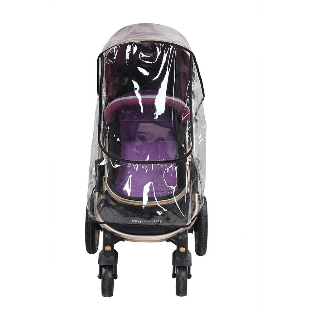 Tnfeeon baby stroller rain cover open window design for easy checks