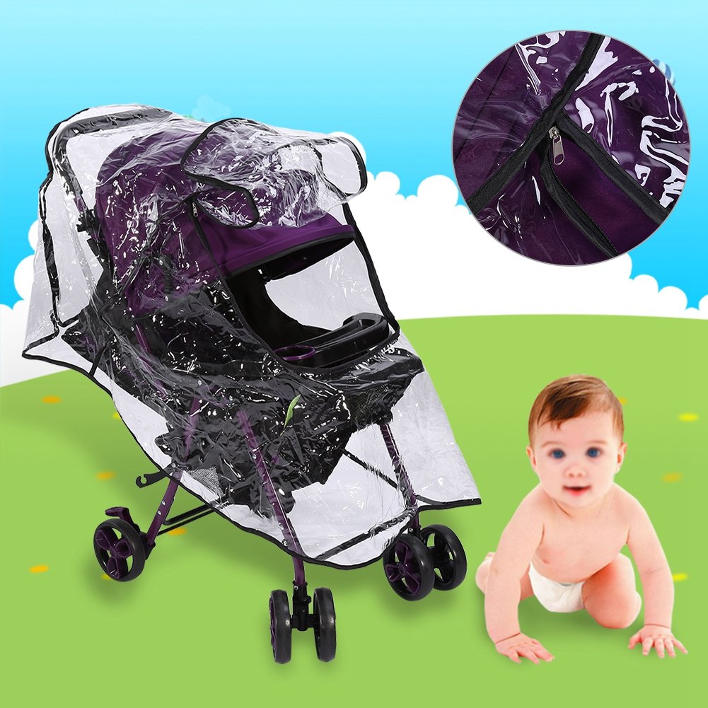 Tnfeeon universal-fit stroller cover suits most prams for rain protection