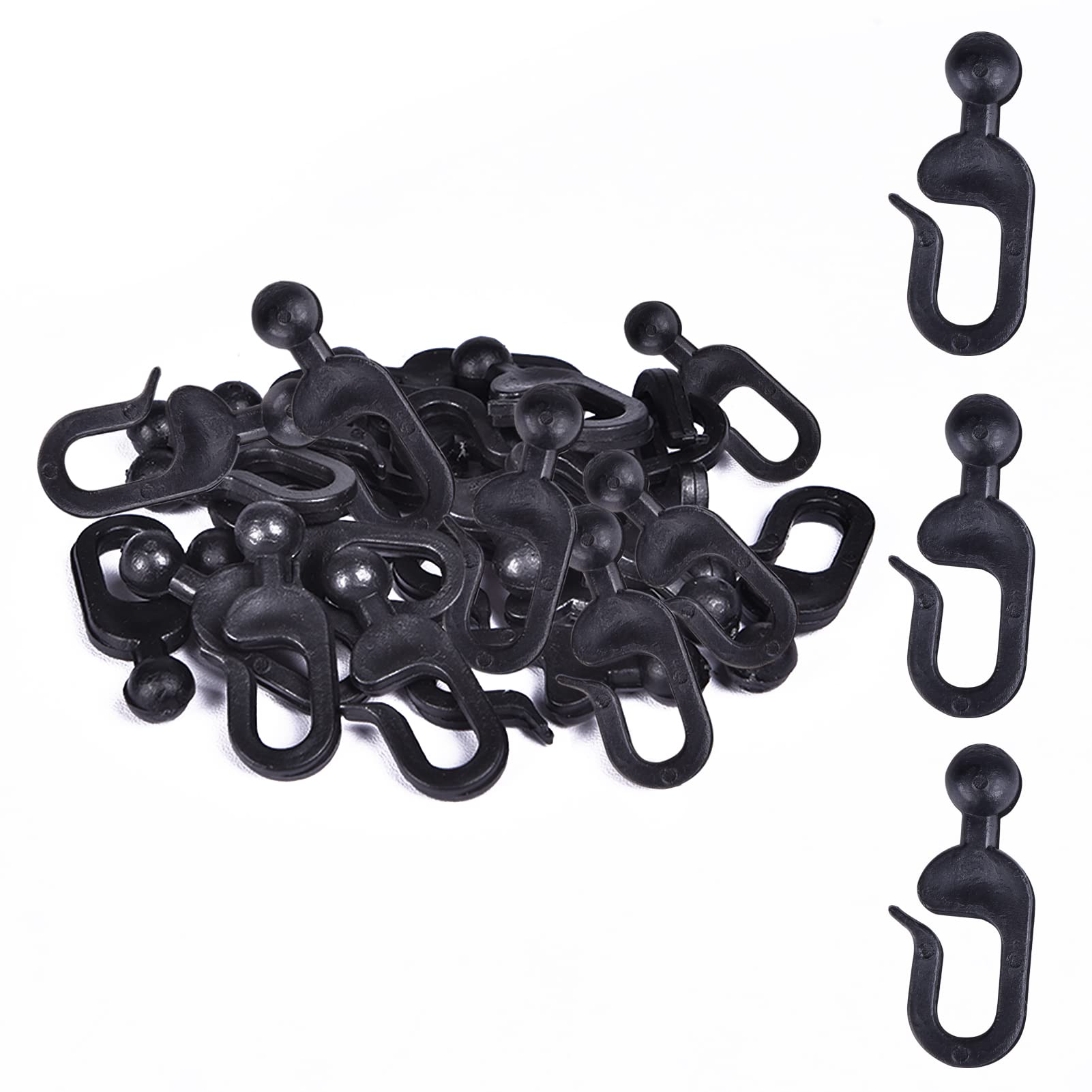 Tngan 36-pcs plastic hooks for gazebo curtains for secure hanging.
