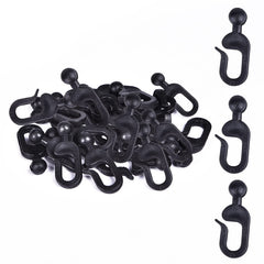 Tngan 36-pcs plastic hooks for gazebo curtains for secure hanging.