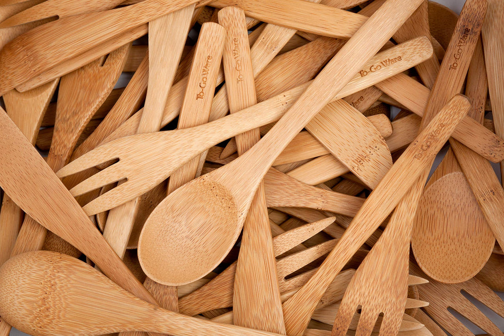 TO GO WARE kids bamboo utensils forks designed for safe, comfortable chewing