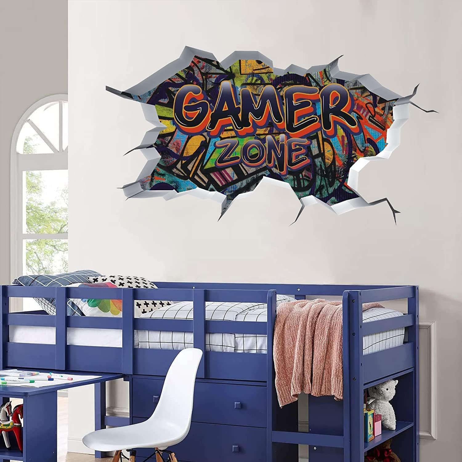 TOARTi 3D Game Wall Decal in boys room boosts playful vibe