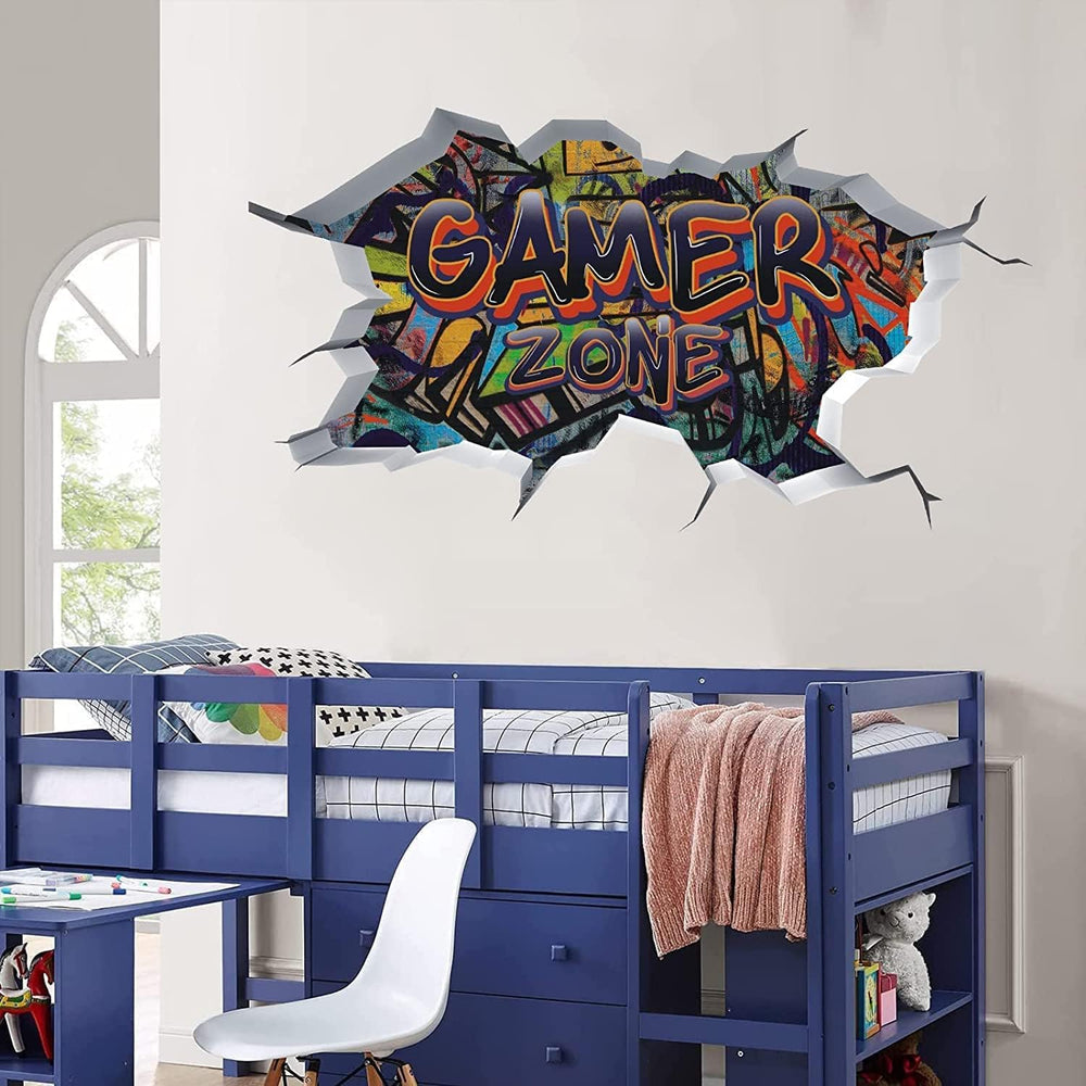 TOARTi 3D Game Wall Decal in boys room boosts playful vibe