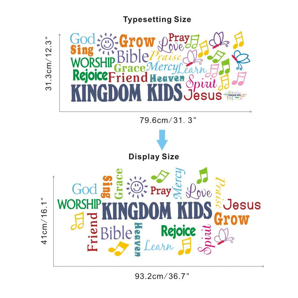 TOARTi Sunday-school decal brightens spaces while offering gentle encouragement throughout the day.