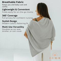 Toci Mom nursing cover poncho 360 coverage demonstrates complete privacy during feeding