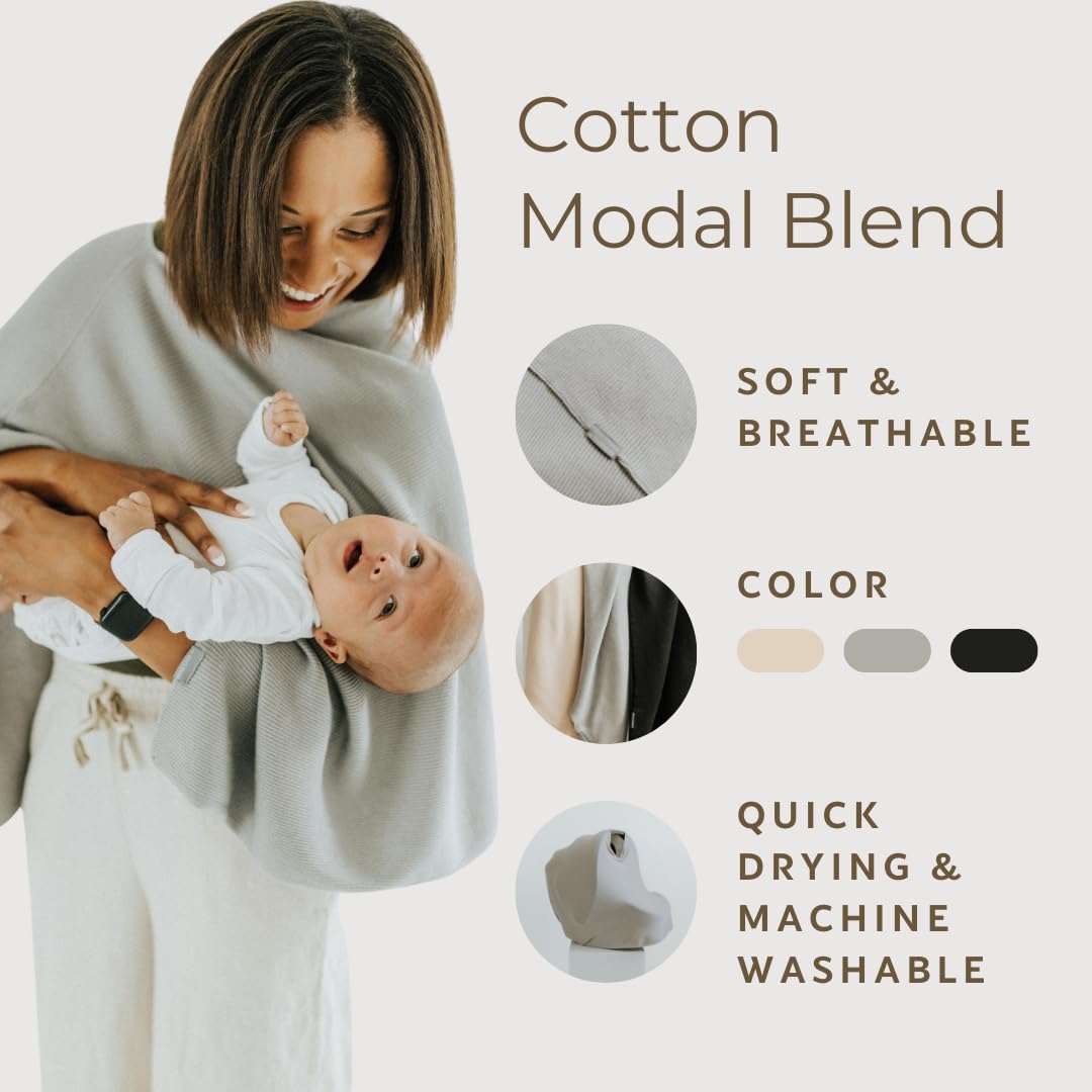 Toci Mom nursing cover poncho breathable material highlights lightweight comfort