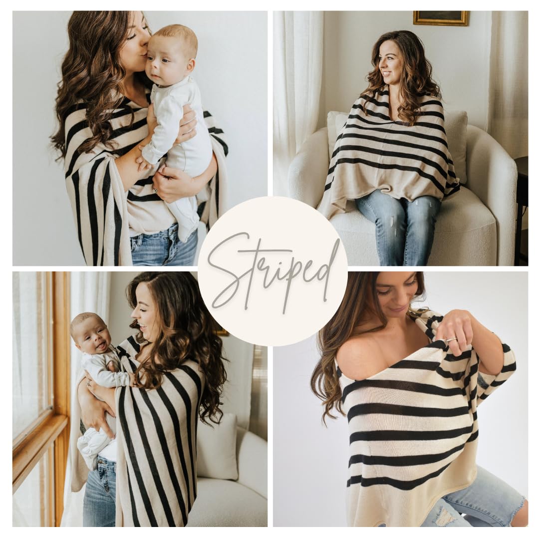 Toci Mom travel-friendly folded nursing cover fits in a diaper bag